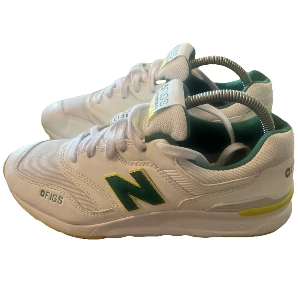 FIGS New Balance 997H Green Yellow Mens‎ 7 Women's 8.5 Excellent Condition
